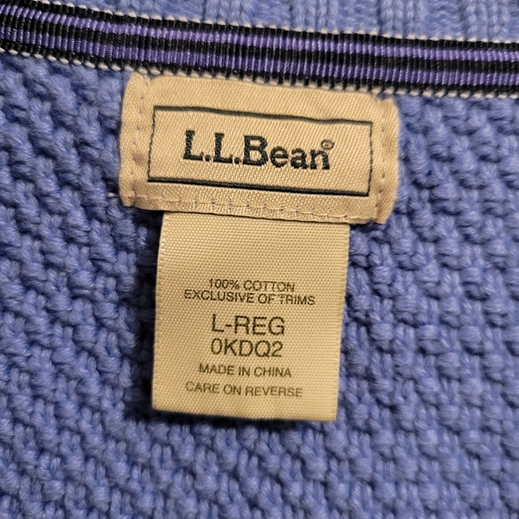 LL Bean Thick Knit Button Up 3/4 Sleeve Cardigan - Picture 6 of 8